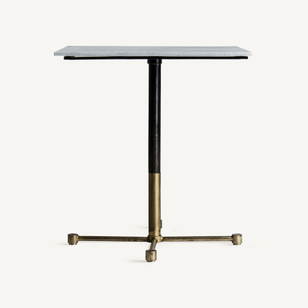Mese - Masă auxiliară de bar cu blat din marmură albă și structură din fier negru