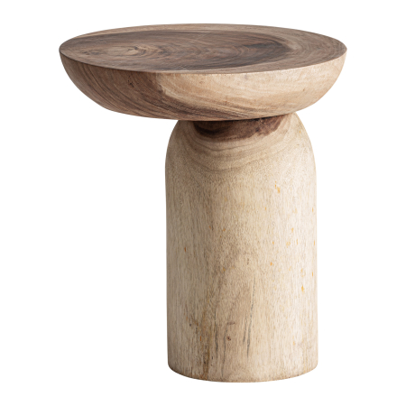 Masă auxiliară din lemn de suar cu design organic Kalandi