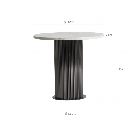 Masa auxiliara marmura sintetica bicolora|Mobilier contemporan [3]