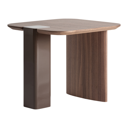 Mese - Masă auxiliară chocolate 52 cm cu blat stejar