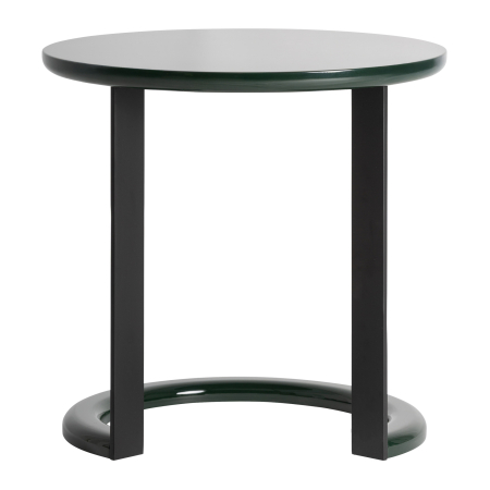 Mese - Masă auxiliară verde lăcuită 48 cm cu metal negru