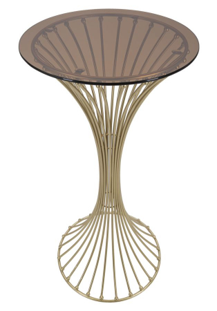 Masa bar ingusta blat sticla cadru auriu glamour CreativDeco [2]