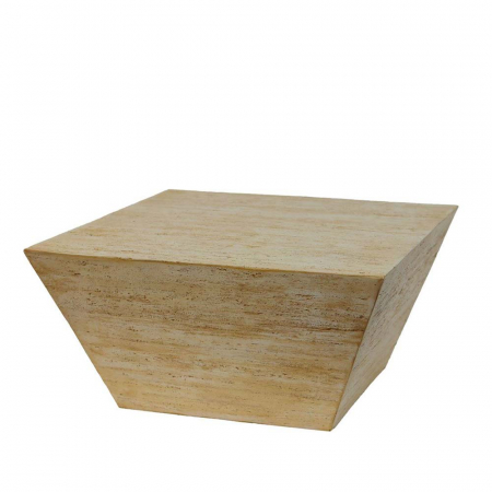 Masute Cafea - Masa de cafea bej compozit sculptural Pyramis