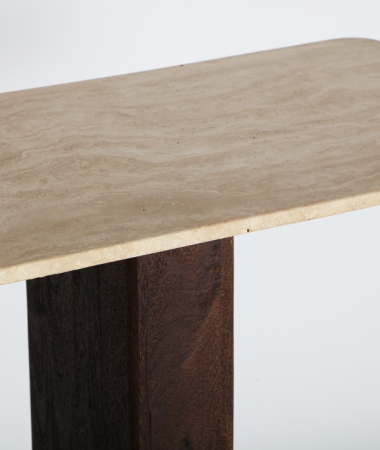 Masă consolă lemn mango marmură LOOP – titlu imagine principală [3]