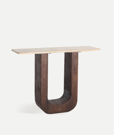 Masă consolă lemn mango marmură LOOP – titlu imagine principală [1]