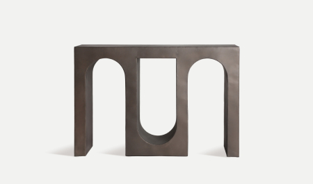 Masute Laterale - Masă consolă RETHEL din fier bronz 120 x 33 x 80 cm