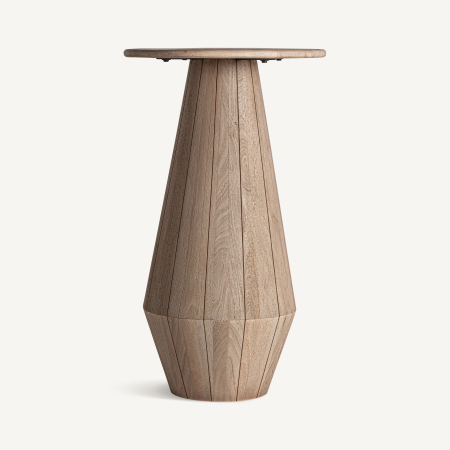 Jacquard - Masă de bar din lemn de mango cu design geometric și proporții verticale Jacquard