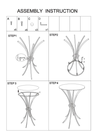 Masă de bar din metal auriu cu blat rotund [6]