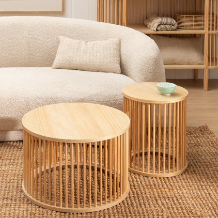 Masă de cafea din MDF și furnir de pin în stil scandinav [8]