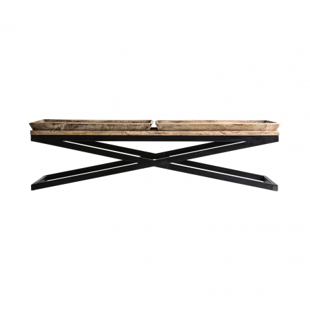 Masute Cafea - Masa cafea industriala metal lemn|Mese living robuste