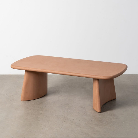 Masute Cafea - Masă de cafea dreptunghiulară cu finisaj microciment și bază curbată