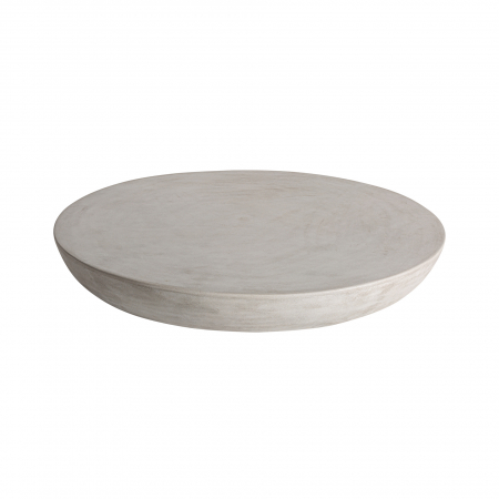 Masă cafea joasă beton gri, formă plată minimalistă. [1]
