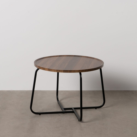 Mese - Masă de cafea maro din MDF și metal în stil modern