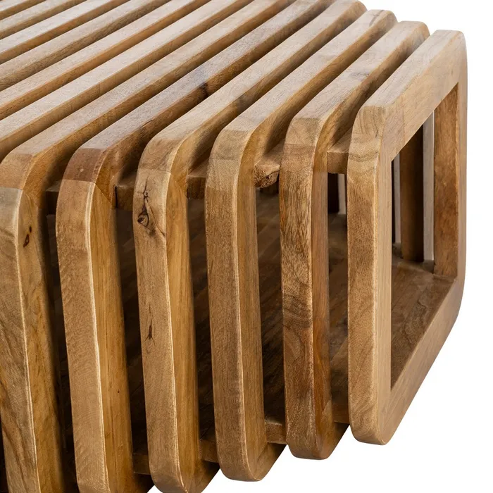 Masă cafea sculpturală lemn de mango [5]