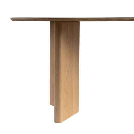 Masă de dining albă blat ceramic marmură, picioare MDF [2]