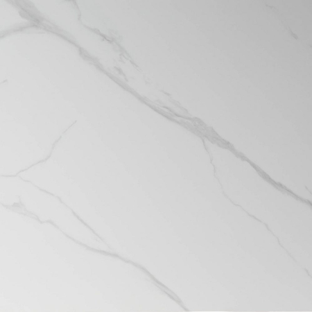 Masă de dining albă blat ceramic marmură, picioare MDF [5]