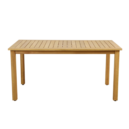 Stil de design - Masă de dining din lemn de eucalipt bej cu blat din șipci