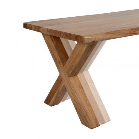 Masa dining salcam 180 cm blat masiv natur [5]