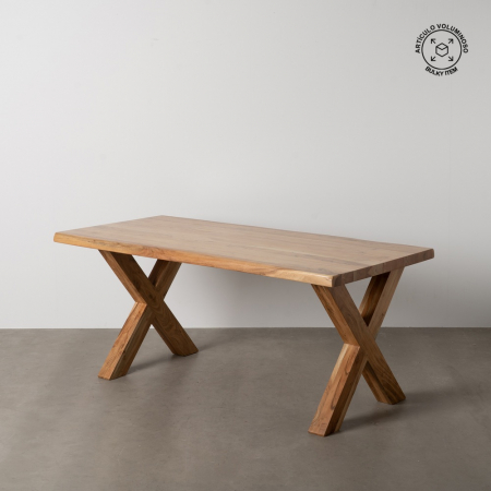 Mese Dining - Masa dining salcam 180 cm blat masiv natur