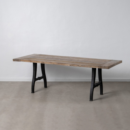 Mese Dining - Masa dining lemn reciclat industriala fier