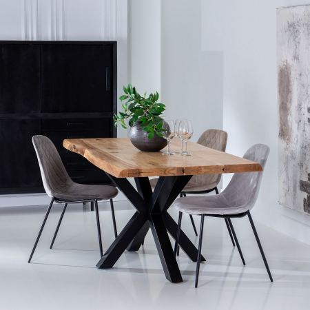 Masa Dining Lemn Acacia CreativDeco - Stil Natural si Industrial [1]