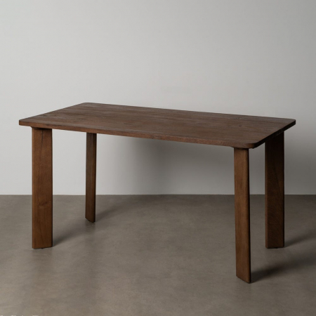 Colectia noua - Masă de dining dreptunghiulară maro din lemn de mango design scandinav