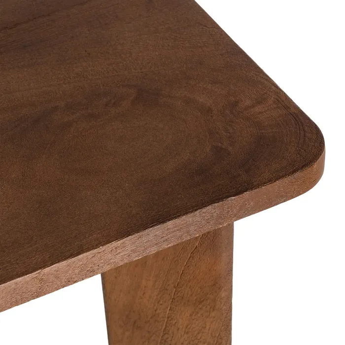 Masă de dining dreptunghiulară maro din lemn de mango design scandinav [4]