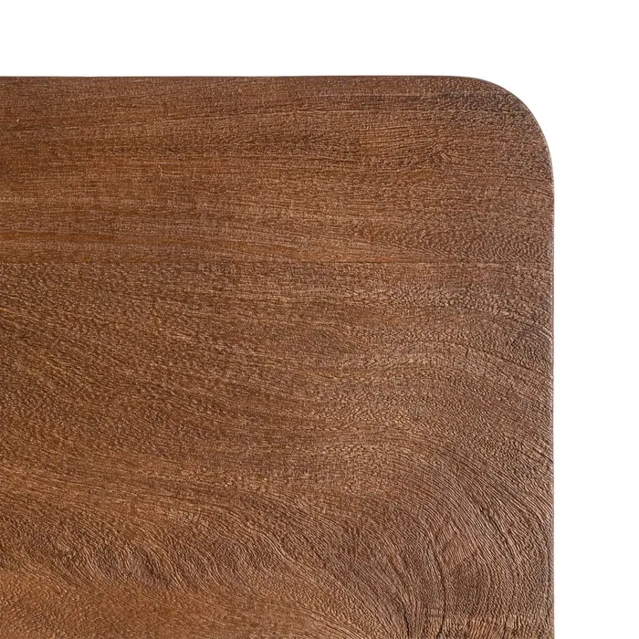 Masă de dining dreptunghiulară maro din lemn de mango design scandinav [6]