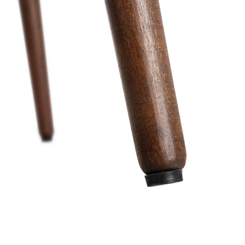 Masă de dining dreptunghiulară maro închis din lemn de mango cu colțuri rotunjite [5]