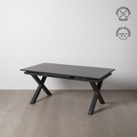 Modern - Masa Extensibila Blat Ceramic  Antracit CreativDeco - Design Contemporan Modern