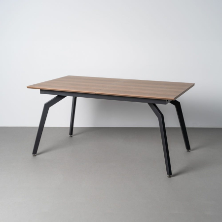 Mese - Masă extensibilă din mdf maro si fier negru 160x90x76 cm