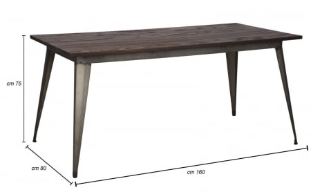 Masa dining industriala vintage lemn si metal CreativDeco [7]