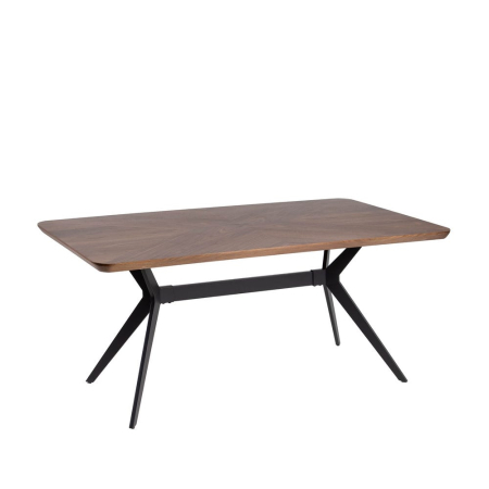 Masă de dining maro blat MDF lemn, picioare metal [1]