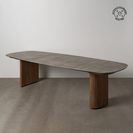 Japandi - Masă dining microciment gri 300 cm – stil japandi statement