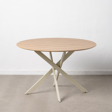 Mese Dining - Masa Rotunda MDF si Metal CreativDeco - Design Modern pentru Dining