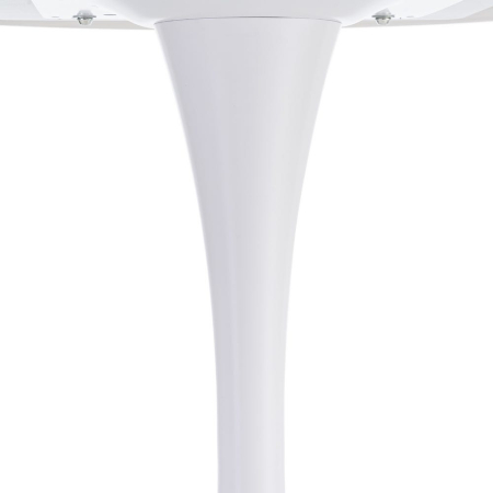 Masă de dining rotundă din ceramică albă și metal alb [7]