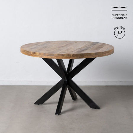 Masa Rotunda Lemn Mango CreativDeco - Decor Modern Industrial