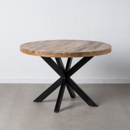Mese Dining - Masa Rotunda Lemn Mango CreativDeco - Decor Modern Industrial