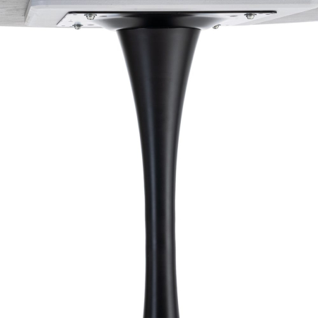 Masă de dining rotundă neagră din piatră sinterizată și metal [7]