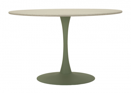 Mobilier - Masă dining rotundă verde cu picior central