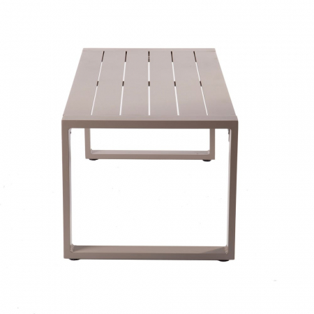masă IO bej – dreptunghiulară, aluminiu exterior, design minimalist [2]