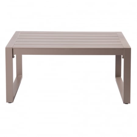 masă IO bej – dreptunghiulară, aluminiu exterior, design minimalist [1]