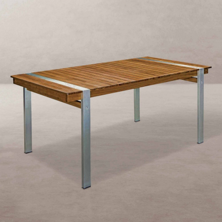 Mese Exterior - Masă Norah XL 220 cm acacia si inox exterior