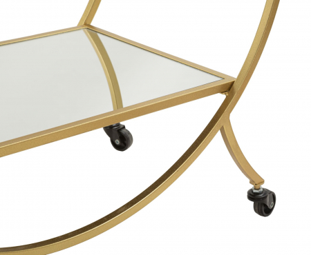 Masa servire rotunda cu rafturi oglinda CreativDeco [6]