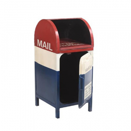 Masă decorativă retro metalică, multicoloră, stil cutie poștală [1]
