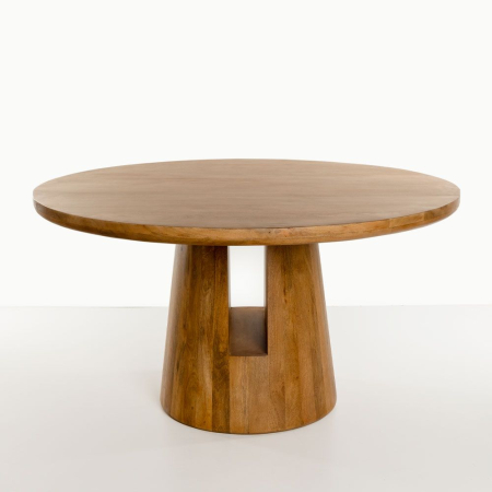 Mese - Masă dining rotundă lemn mango 140 cm – design sculptural Gate