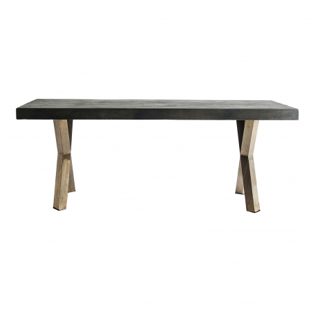 Mese Dining - Masa Dining Art Deco Metal Auriu|Mese Dining Elegante Lemn Ulm