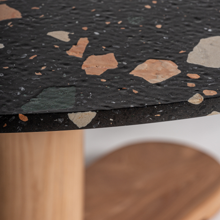 Masa dining Art Deco terrazzo negru natural|Mese dining elegante [2]