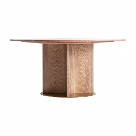 Mese Dining - Masa dining Art Deco terrazzo rosu auriu|Mese dining elegante