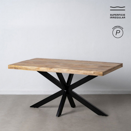 Mese Dining - Masă dining mango 160 cm cu picioare metalice spider